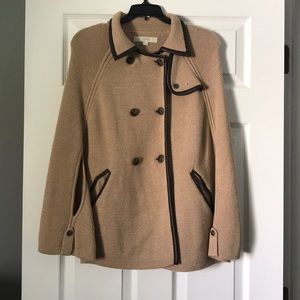 Ann Taylor Loft Merino Wool Trimmed Cape